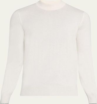 Brunello Cucinelli Mens Exclusive Ribbed Cashmere Mock Neck Sweater