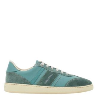 Ferragamo Debossed Logo Lace-Up Sneakers, Size 7