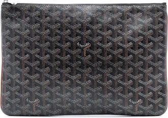 Goyard Clutch Senat MM in tela Goyardine 2016 - Nero