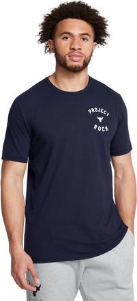 Under Armour Mens Project Rock 7 Short Sleeve T Shirt, (410) Midnight Navy / / White, XL