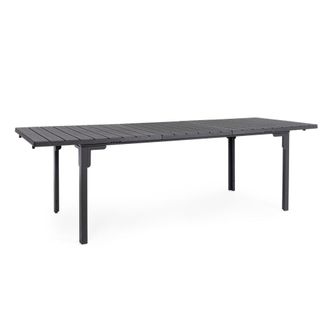 Konte Design Mesa extensible de jard&iacute;n en color antracita con efecto madera