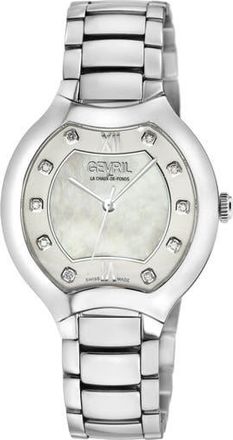 Gevril Group Lugano Swiss Diamond Watch, 35mm - 0.1ct. in Silver at Nordstrom Rack