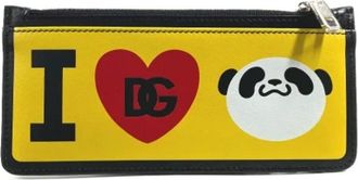 Dolce & Gabbana Tweedehands leren portemonnees - Heren - Vintage Accessoires - Veelkleurig - ONE Size - Vintage