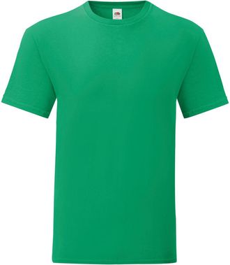 Fruit Of The Loom Fruit of the Loom Iconisch T-shirt voor heren (set van 5) (Kelly Groen)
