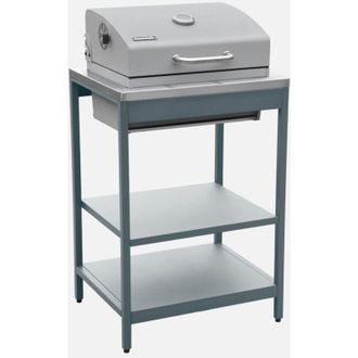 Sweeek Parrilla De Barbacoa Al Carb&oacute;n Acero Inoxidable Rejilla Cromada 2 Estantes