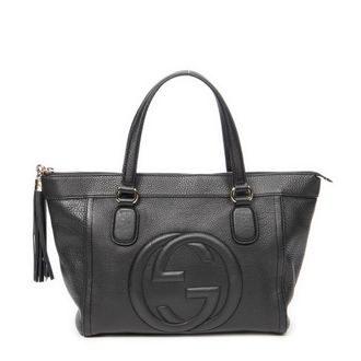 Gucci Pre-owned Womens Soho Tassel Tote Handbag - Black - One Size