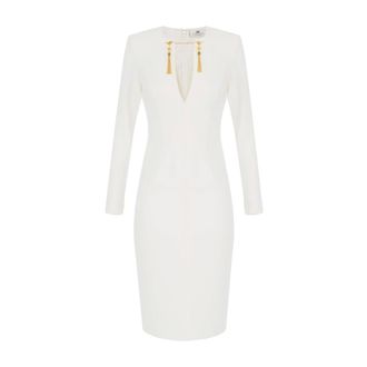 Elisabetta Franchi Mujer, Vestidos, Beige, Talla: S