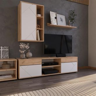 Vicco Conjunto De Sal&oacute;n Berno, Oro Potencia Roble/blanco, 2 Partes, Vicco
