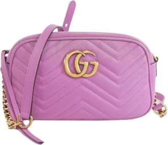 Gucci Pre-owned Cross Body Bags, female, Pink, Size: ONE SIZE Pre-owned Vintage Cross Body Bag
