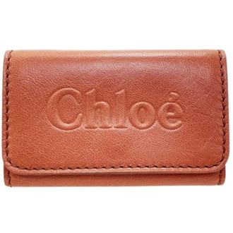 Chlo&eacute; Pre-owned Wallets, female, Brown, Size: ONE SIZE Pre-owned Keycase