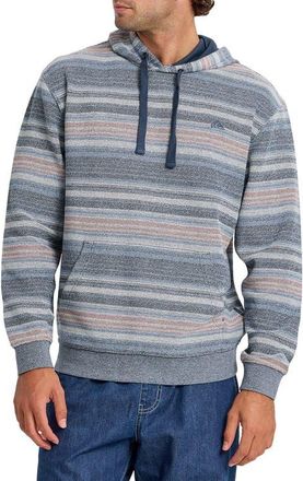 Quiksilver Great Otway Stripe Beach Hoodie in Dark Denim at Nordstrom, Size Xx-Large