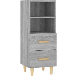 vidaXL Vidaxl - Aparador De Madera Contrachapada Gris Sonoma 34,5x34x90 Cm