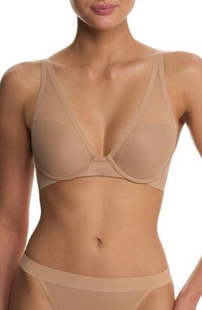 Natori True Zen Plunge T-Shirt Bra in Buff at Nordstrom, Size 36Ddd