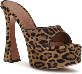Amina Muaddi Dalida Platform Sandal - Beige