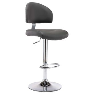 vidaXL Taburete De Cocina Cuero Sint&eacute;tico Gris Vidaxl