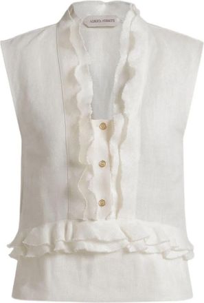Alberta Ferretti Linen Top