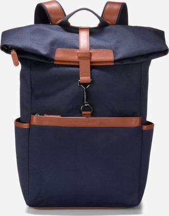 Cole Haan Mens Judson Brushed Twill Backpack - Blue
