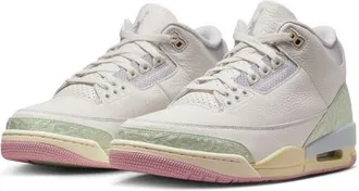 Nike Jordan Air Jordan 3 Retro Basketball Sneaker in Sail/Jade Aura/Iced Carmine at Nordstrom, Size 11.5