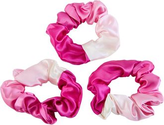 Blissy 3-Pack Silk Scrunchies in Pink Ombre at Nordstrom