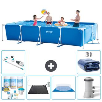 Intex Piscina Con Estructura Rectangular - 450x220x84 Cm - 7-piezas S20073