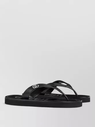 Gucci sandals double g low cut flat sole