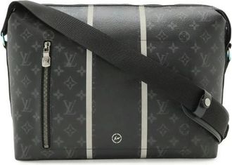 Louis Vuitton Pre-owned Monogram Eclipse Apollo Messenger Bag - Heren - Vintage Schoudertas - Zwart - ONE Size - Vintage