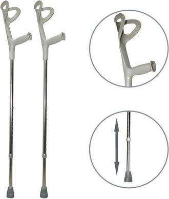 Trade Shop Trade Shop - Par De Muletas Canadienses Muleta De Aluminio Altura Ajustable De Aleaci&oacute;n Ligera