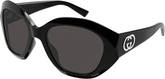Gucci GG2200S 001 Womens Sunglasses Black Size 56 - Free RX Lenses - Free RX Lenses