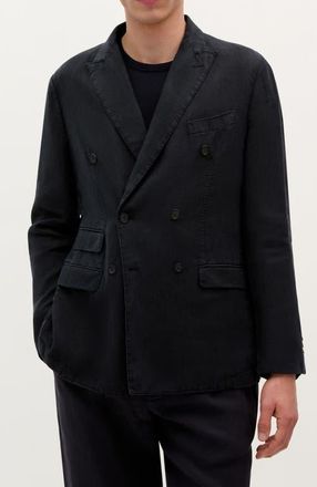 Scalpers Double Breasted Blazer in Navy at Nordstrom, Size 48 Eu