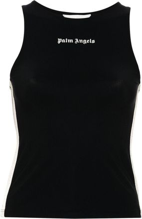 Palm Angels logo-print tank top - women - Polyester/Polyamide/Elastane - S - Black