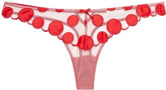 Fleur du Mal Slip a pois - Rosso