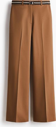 H&M Hose mit Bootcut und G&uuml;rtel - Beige