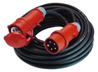 Bachmann Extensi&oacute;n H07rn-f 5g4,0mm&sup2; Negro, 10m, Cee 32a Rojo, 346.171