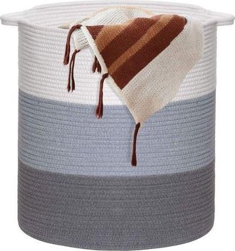 OEM Cestas De Ropa De Algod&oacute;n - 100% Algod&oacute;n, 45 X 35 Cm, Cesta De Almacenamiento De Gran Capacidad, Cesto De Ropa De Alta Calidad, Se Puede Usar En La Ha