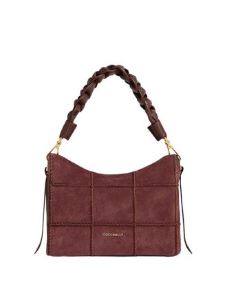 Coccinelle Check Embr/Grale handbag in suede