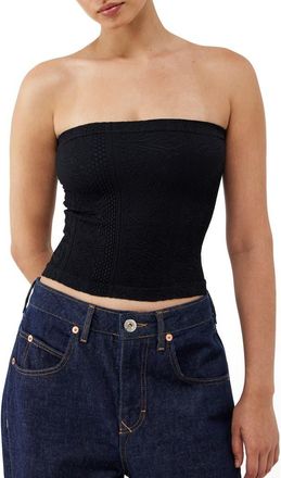 BDG Tapestry Crop Tube Top in Black at Nordstrom, Size X-Small