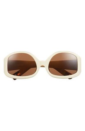 Jacquemus Colapso 50mm Rectangular Sunglasses in Beige/Gold at Nordstrom Rack