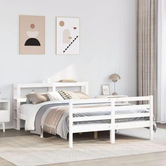 vidaXL Vidaxl - Estructura De Cama Sin Colch&oacute;n Madera De Pino Blanca 120x200 Cm