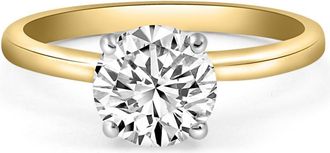 Pompeii3 VS 1 1/2CT Moissanite 4Prong Solitaire Engagement Ring in White or Yellow Gold