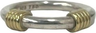 Tiffany & Co. Gold Silver Yellow Gold (18K) Silver 925 Band Ring (Pre-Owned)