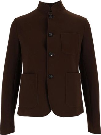 Circolo 1901 Felpa de Corte Entallado con 4 Botones - Jackets - Mujer - Marr&oacute;n - L