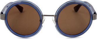 Linda Farrow DRIES VAN NOTEN DVN76 C3 Womens Sunglasses Blue Size 50