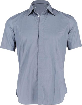 Maison Margiela Short Sleeve Shirt in Grey Cotton