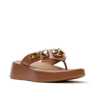 FitFlop F-Mode Ultra-Jewel TP Sandal in Deep Tan at Nordstrom, Size 10