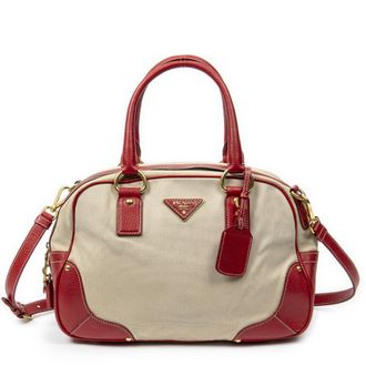 Prada Canapa Bowler Schoudertas