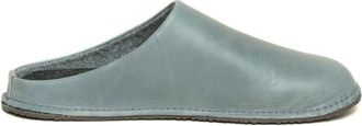 Gottstein Leder Loafer Hausschuhe - Unisex | t&uuml;rkis/grau