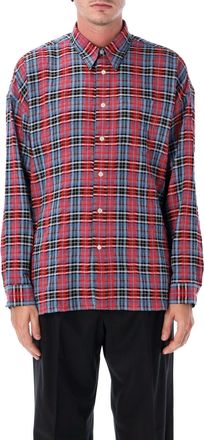 Sunflower Check Plaid Cotton-Blend Button-Down Shirt