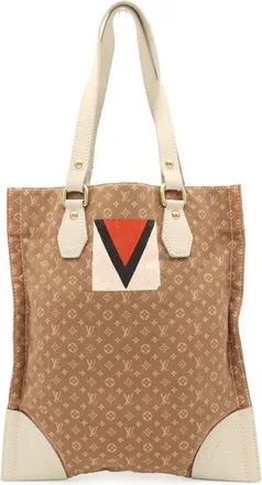 Louis Vuitton Ebene Canvas Leather Shoulder Bag Tote Bag (Pre-Owned)