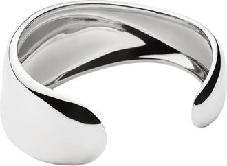 Missoma Sculptural Silver-plated Molten Cuff Bracelet - S