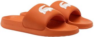Lacoste Mens Serve Slide 1.0 Sandal, Orange and White Croc, 39